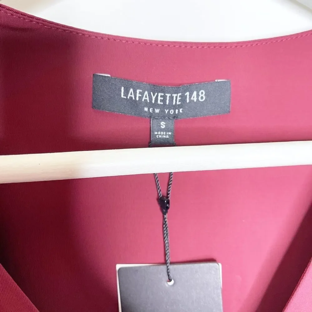 LAFAYETTE 148 Noor V-Neck Tie Sleeve Shift Dress  - Picture 5 of 10